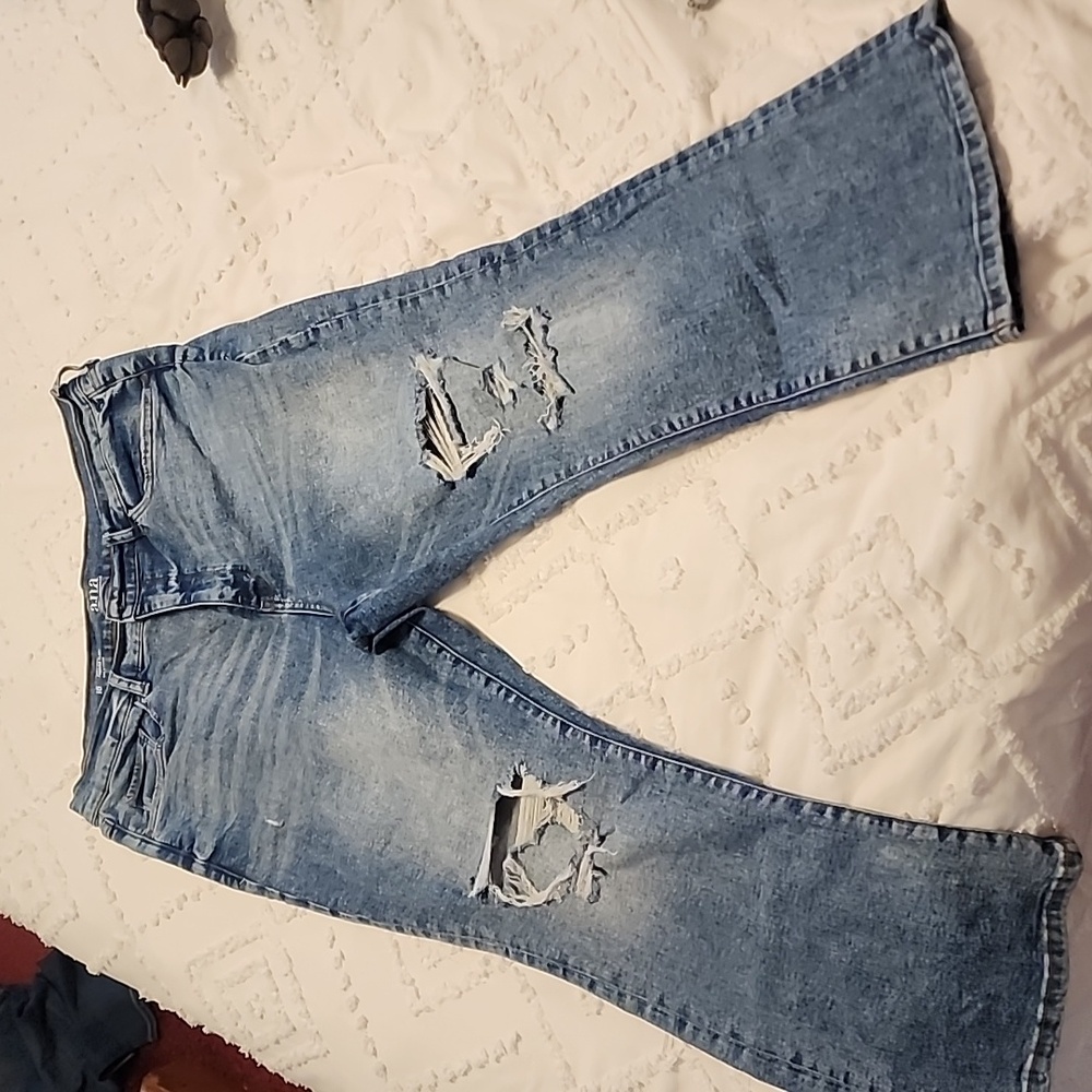 Womens a.n.a. Denimn High Rise Cropped Flair Size 16